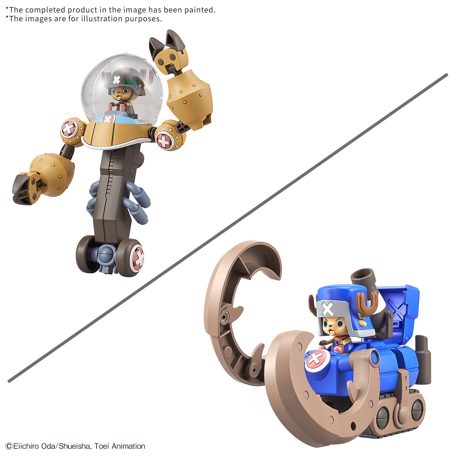 One Piece Chopper Robo 02 Heavy Armor & 03 Horn Dozer Model Kit Set