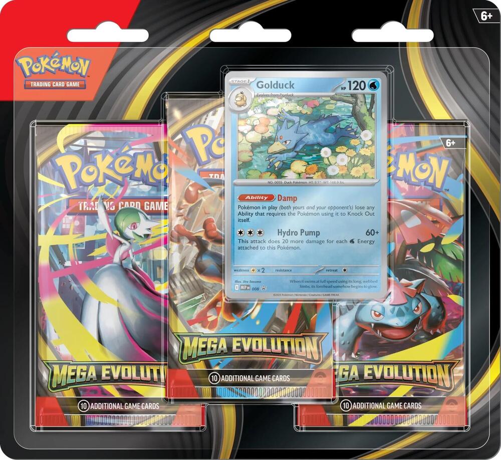 Pokemon ME1 Mega Evolution Three Pack Blister