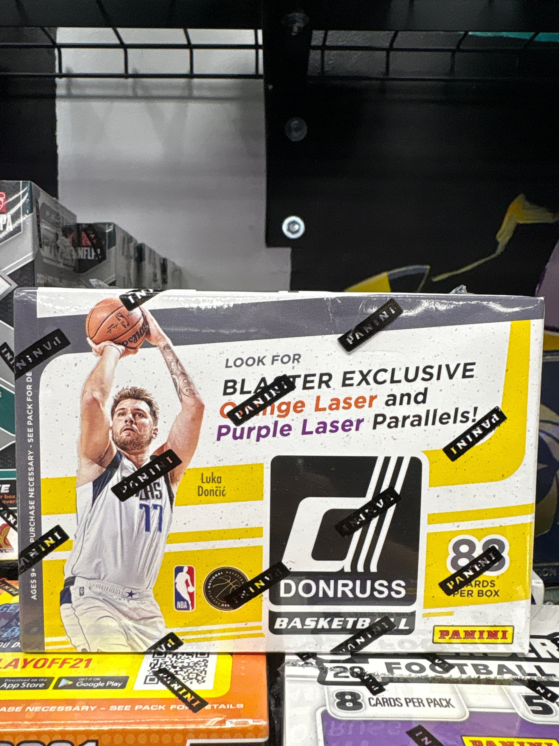 2021 NBA Panini Dunk Orange Laser and Purple Laser Donruss Blaster