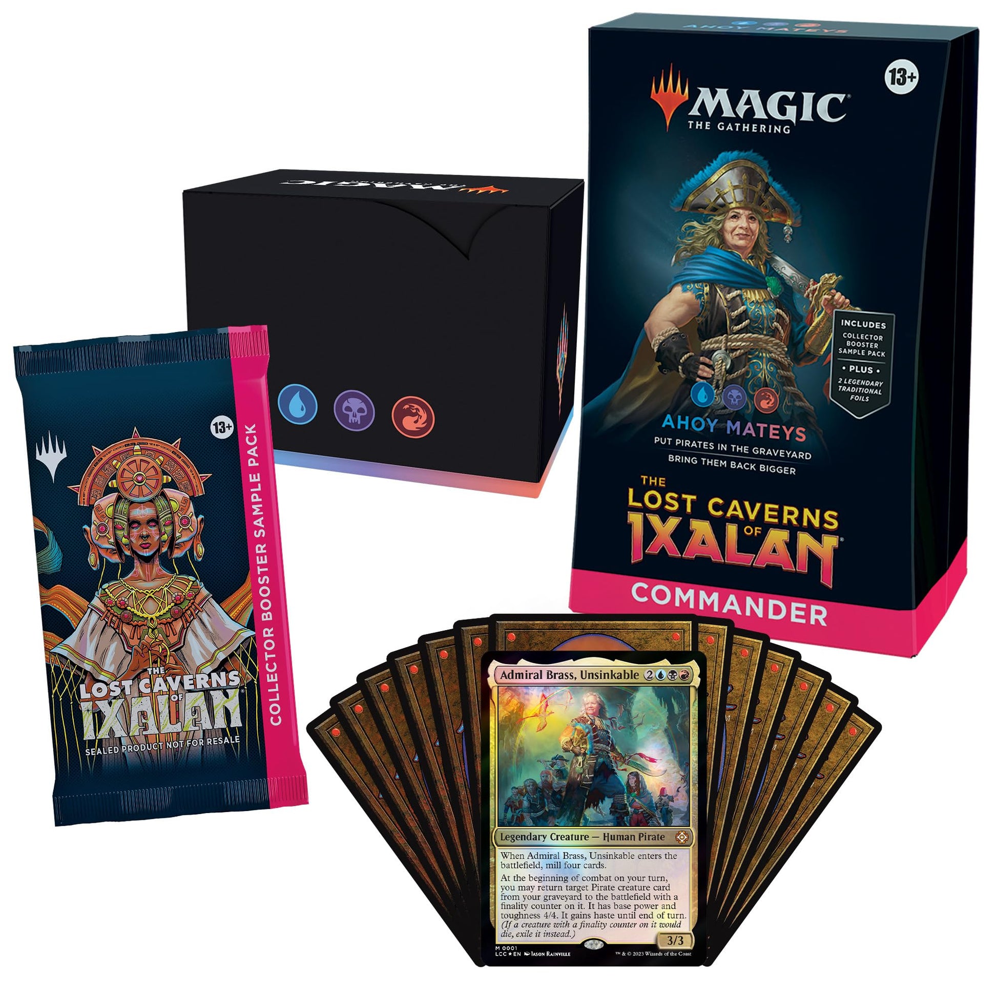 Magic: The Gathering The Lost Caverns of Ixalan Commander Deck Bundle – Includes All 4 Decks (Ahoy Mateys, Blood Rites, Explorers of The Deep, Veloci-ramp-tor)