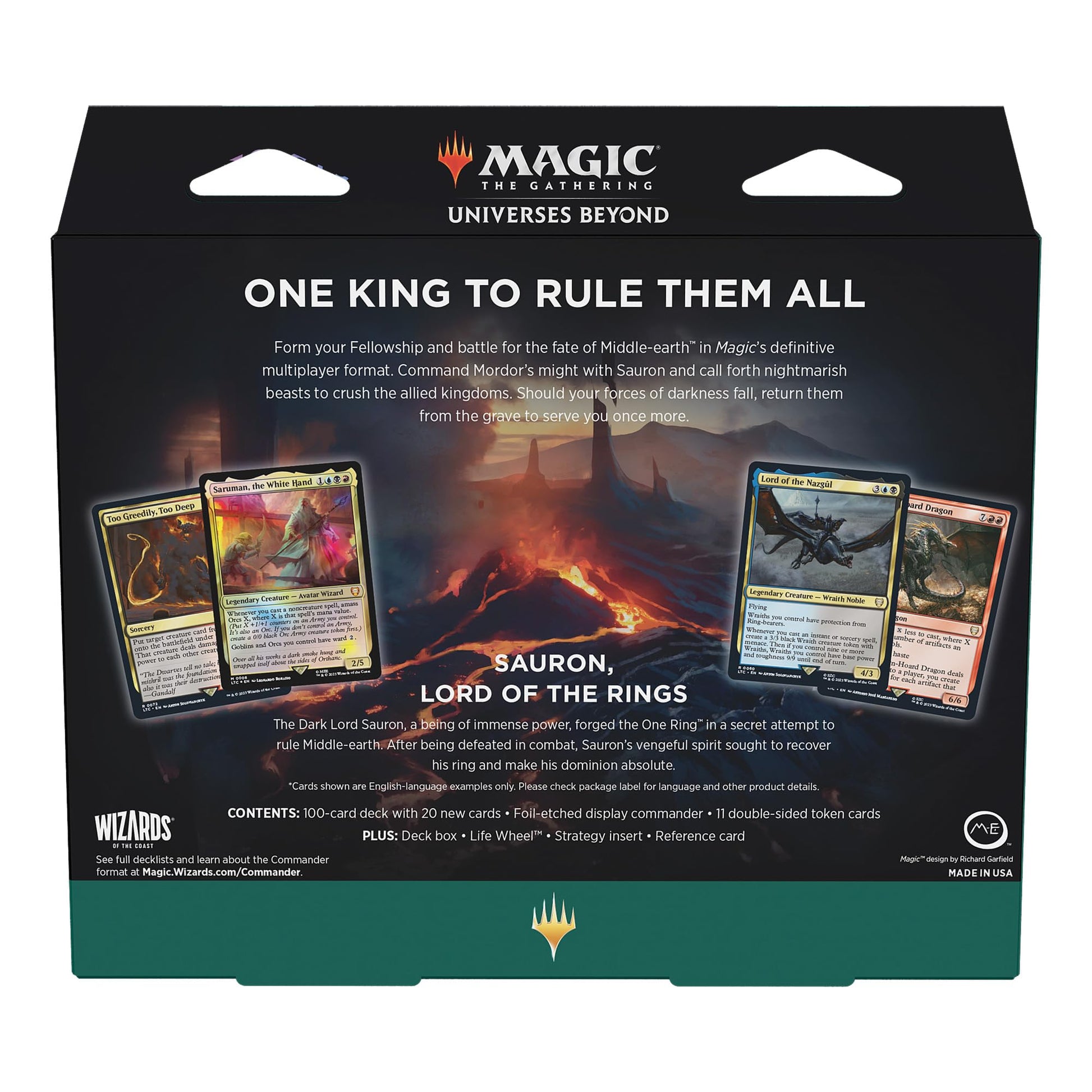 Magic: The Gathering The Lord of The Rings: Tales of Middle-Earth Commander Deck 4 + Collector Booster Sample Pack