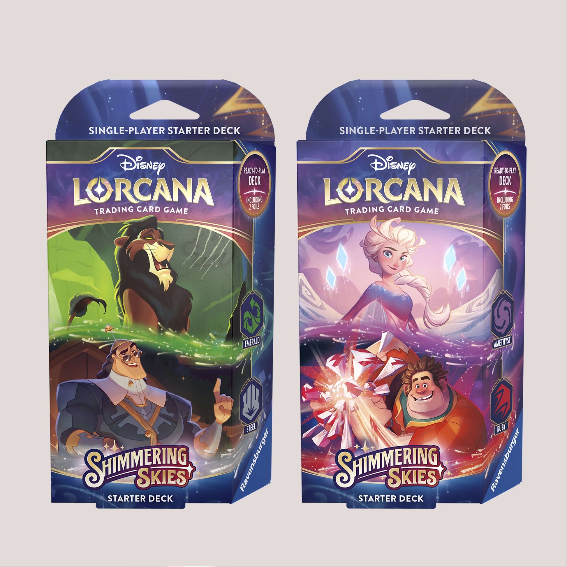 Disney Lorcana - Shimmering Skies Starter Deck: Amethyst and Ruby