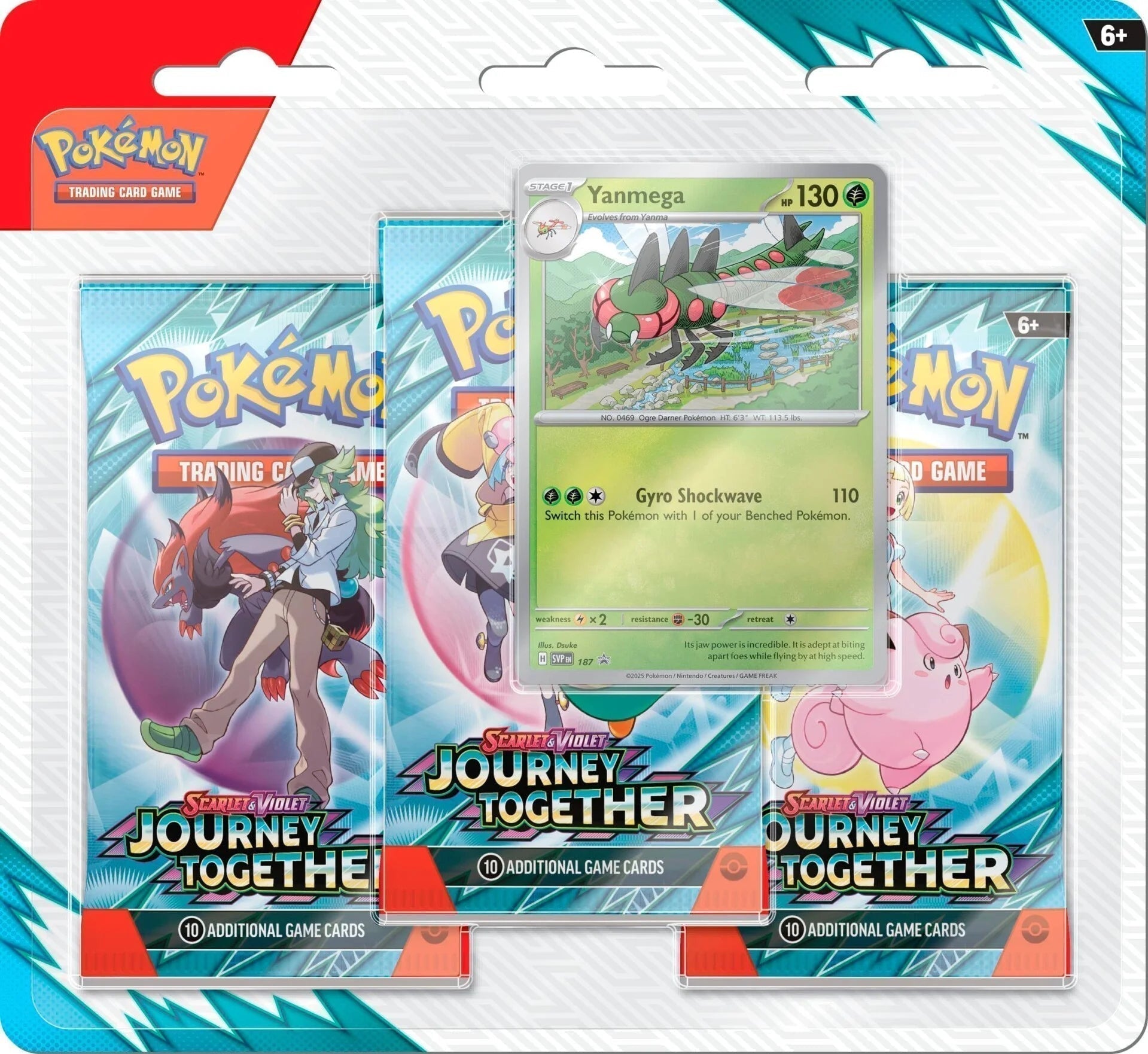 Scarlet & Violet: Journey Together - 3 Pack Blister (Yanmega) (Pre-Order) Limited 1 Per Household