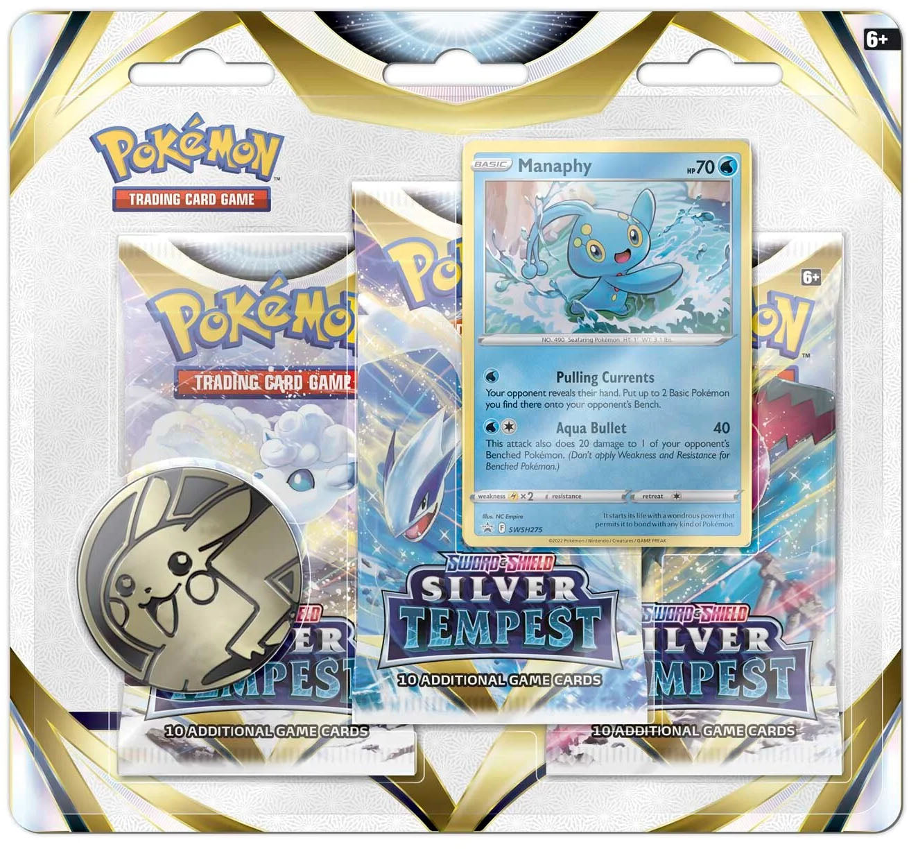 Pokemon SS12 Silver Tempest Checklane Blister Manaphy/Togetic
