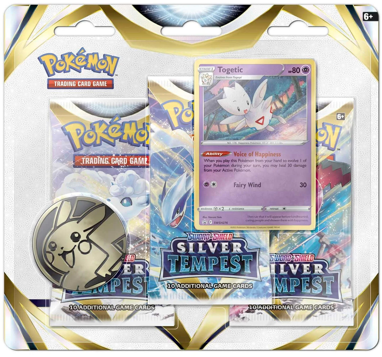 Pokemon SS12 Silver Tempest Checklane Blister Manaphy/Togetic