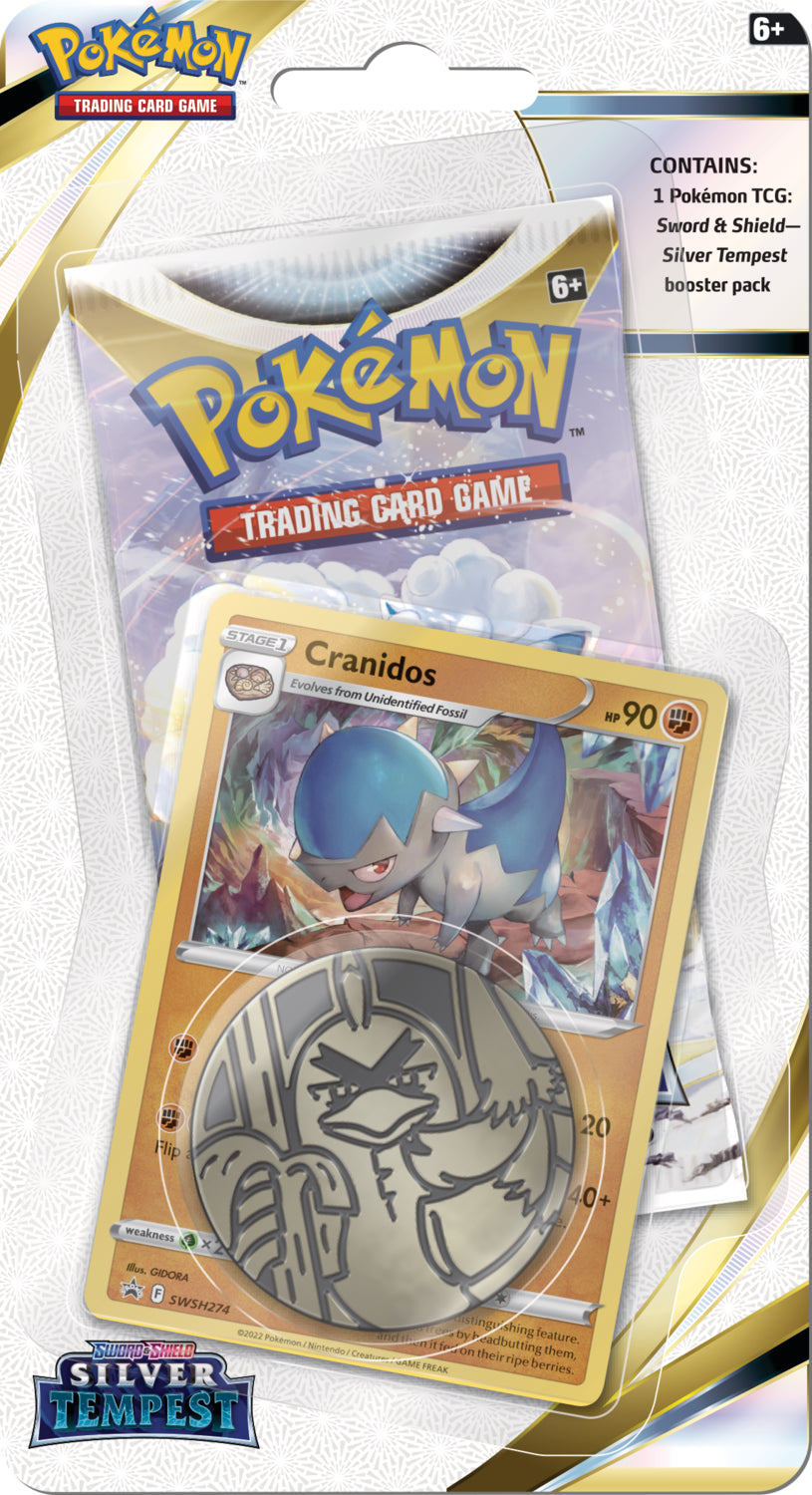 Pokemon SS12 Silver Tempest Checklane Blister Basculin/Cranidos
