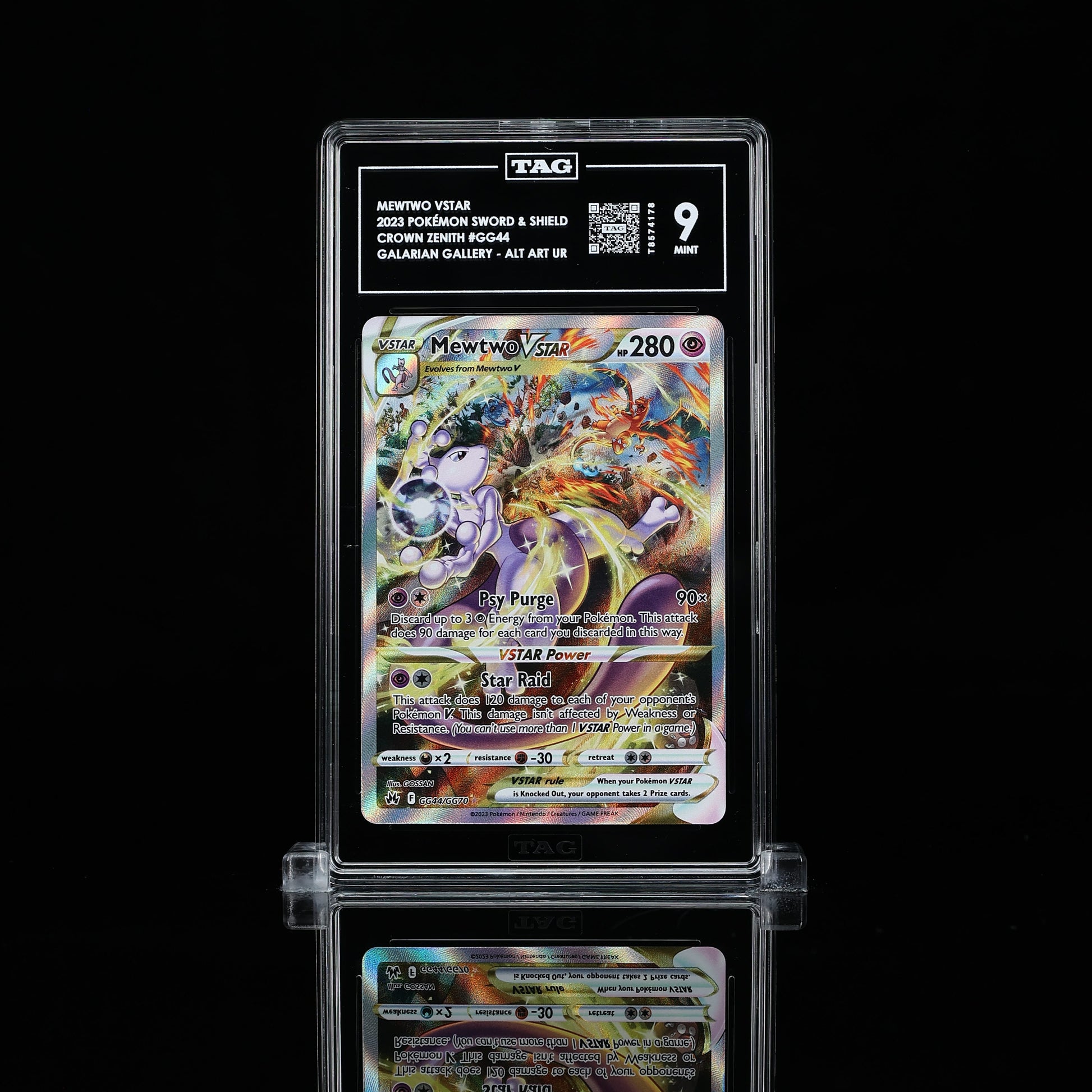 Mewtwo Vstar Crown Zenith #GG44 TAG 9