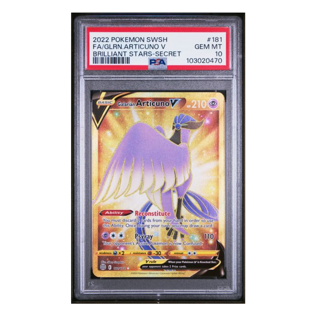 Galarian Articuno V Secret Rare Brilliant Stars #181 PSA 10