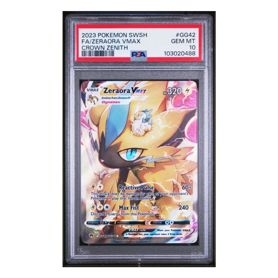 Zeraora Vmax Galarian Gallery Crown Zenith #GG42 PSA 10