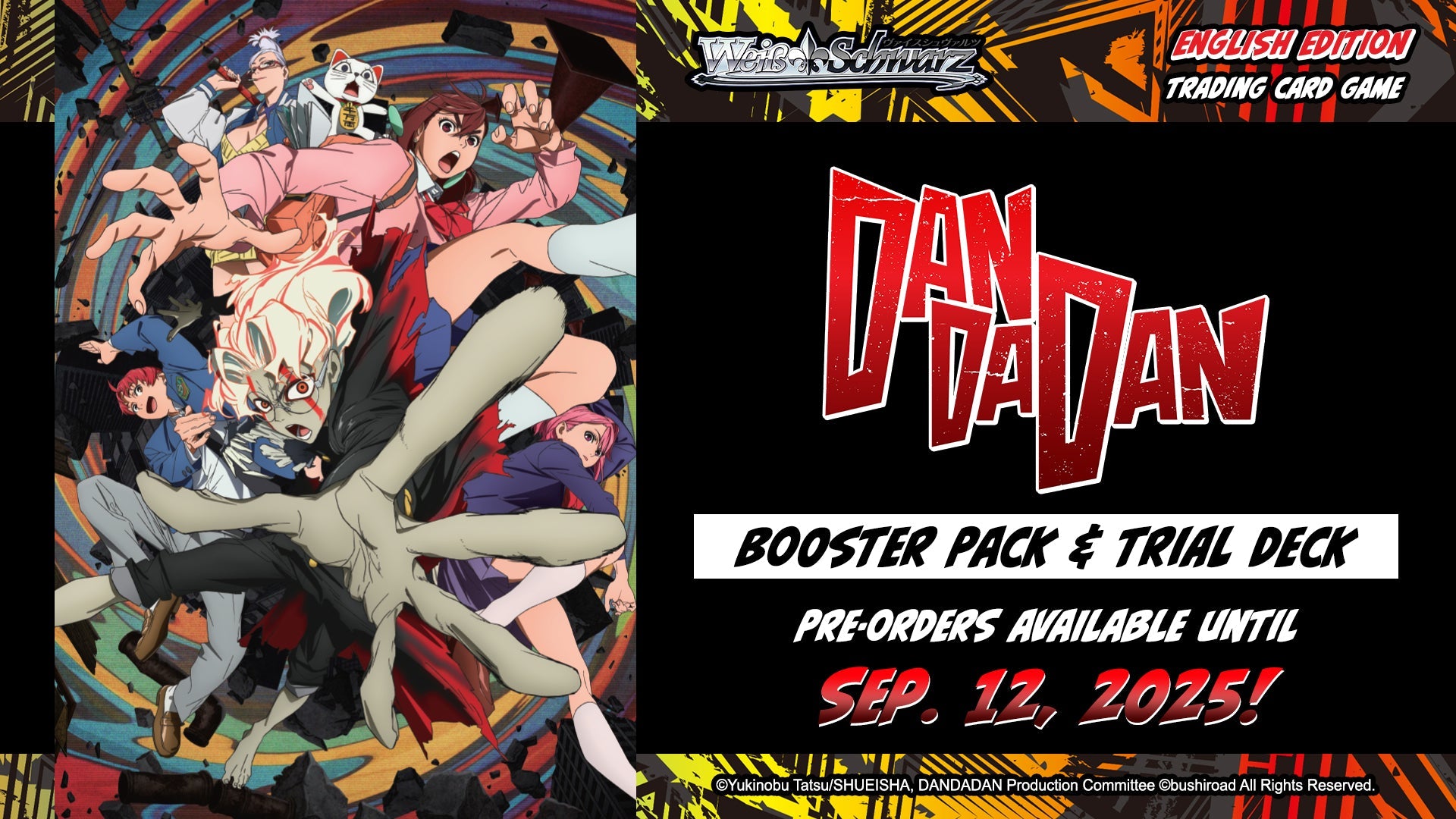 Weiss Schwarz English TV Anime "DANDADAN" Booster Box - Pre-Order Jan 30th