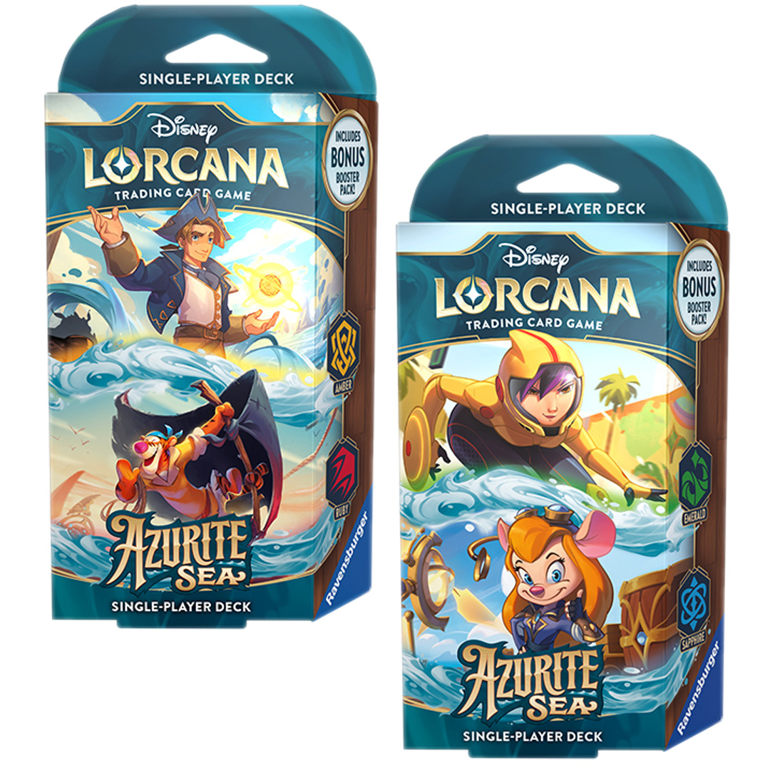 Disney Lorcana: Azurite Sea Starter Deck Set of 2