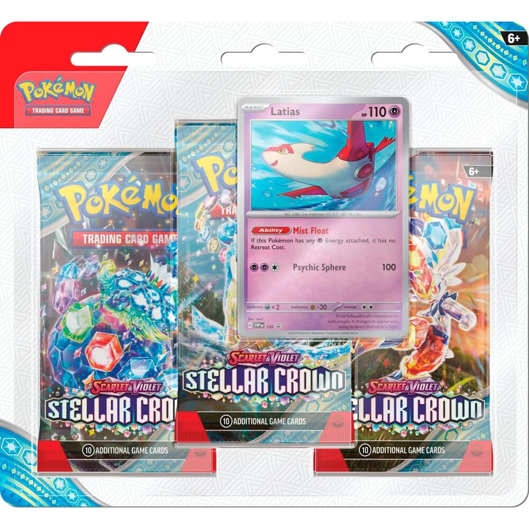 Scarlet & Violet: Stellar Crown - 3 Pack Blister (Latias)