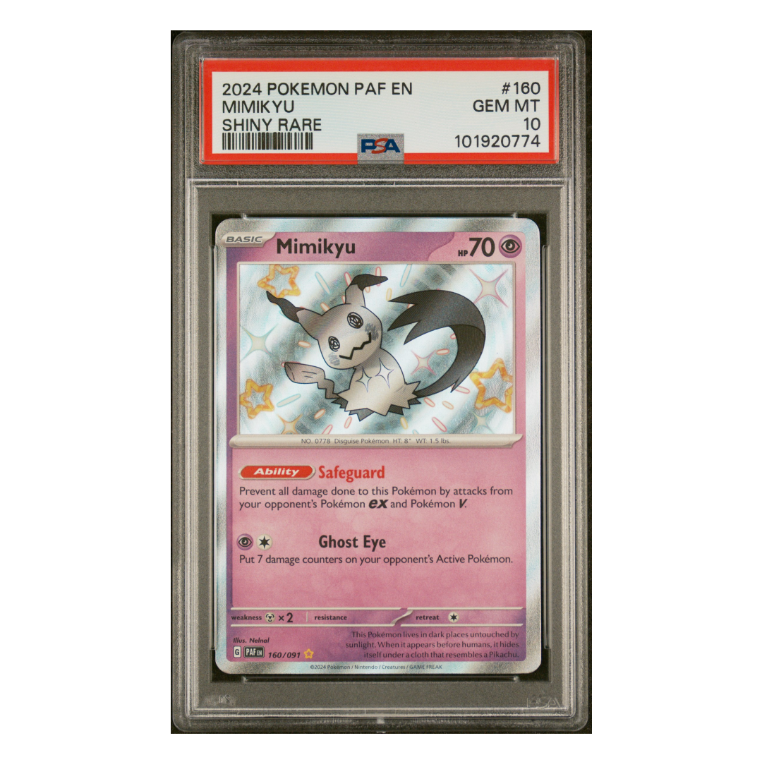 Mimikyu Shiny Rare Paldean Fates #160 PSA 10