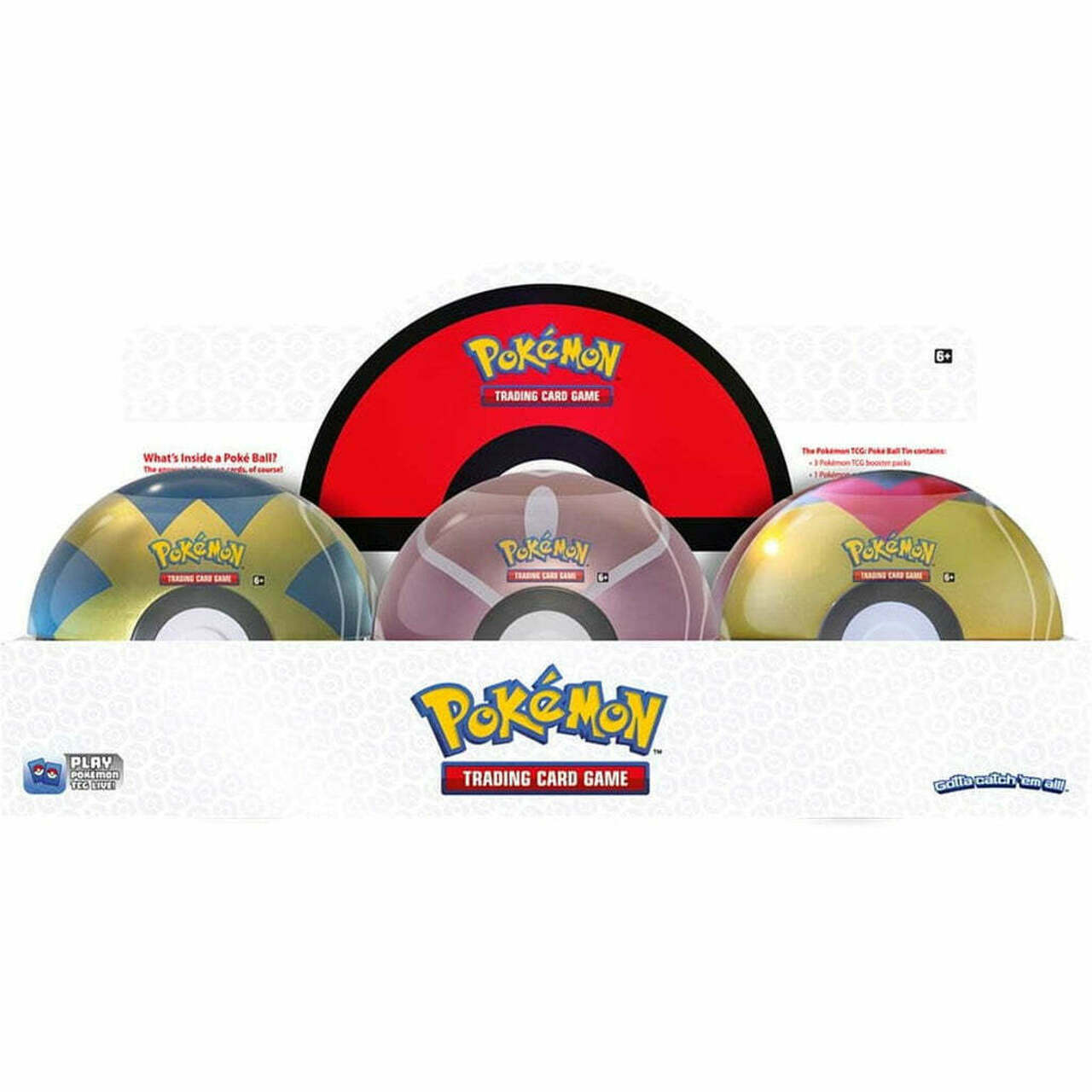 Pokémon Poke Ball Tin Display Q2 2022 (All 6 Tins) - Pre-Order Ships 5/6