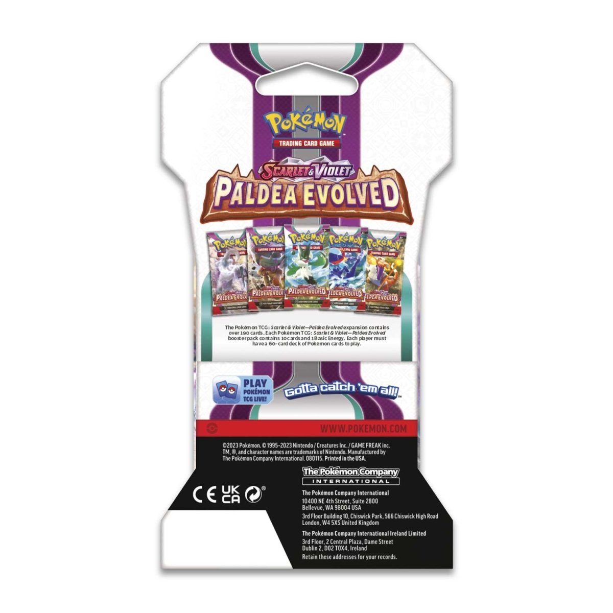 Pokemon Scarlet and Violet SV2 Paldea Evolved Sleeved Booster Pack