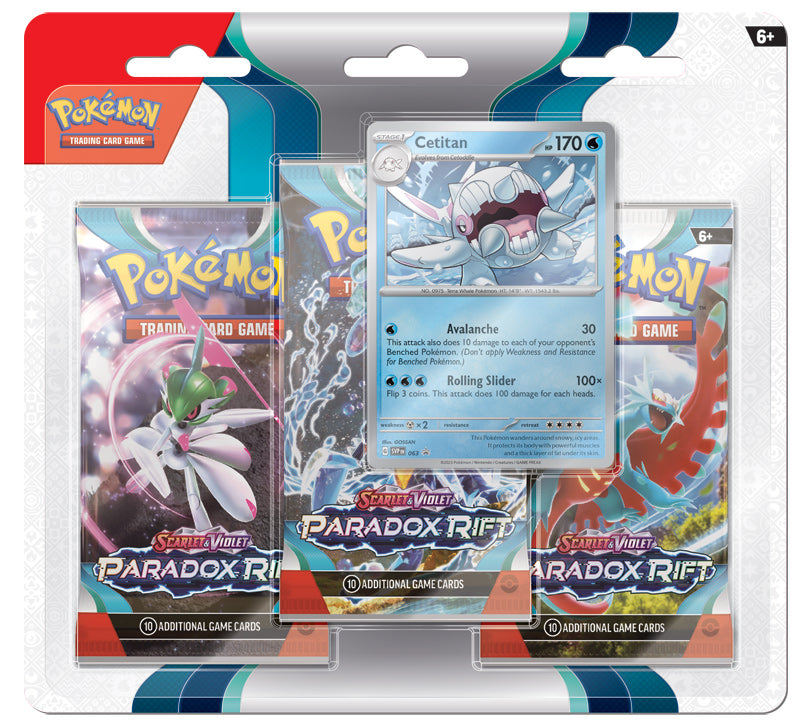 Pokemon Scarlet and Violet SV4 Paradox Rift 3-Pack Blister