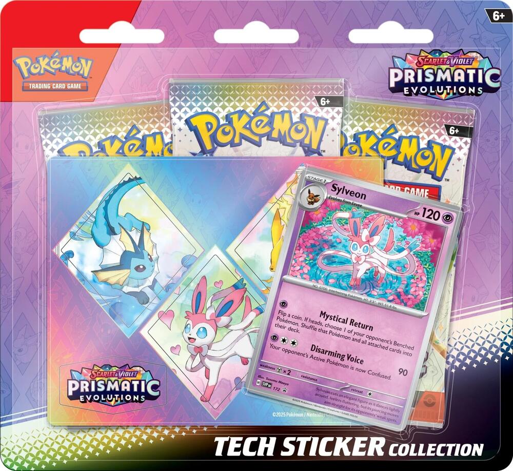 Pokemon SV8.5 Prismatic Evolutions Tech Sticker Collection - Pre-Order