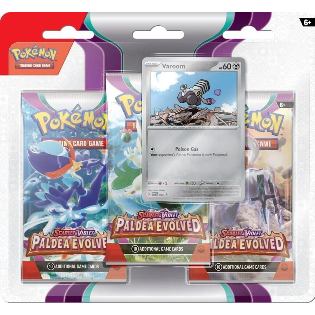Paldea Evolved 3 Pack Blister [Varoom] - SV02: Paldea Evolved (PAL)